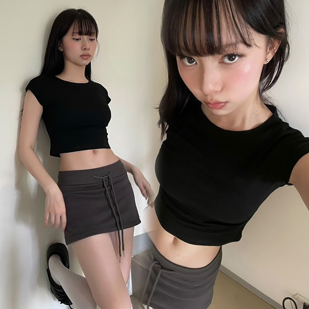 親膚修身短袖上衣