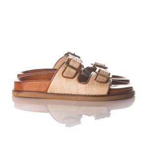 1CY0526-083 (Defect) CARYATIS 全皮希臘製女神涼鞋駱駝色 #68055 (EU)