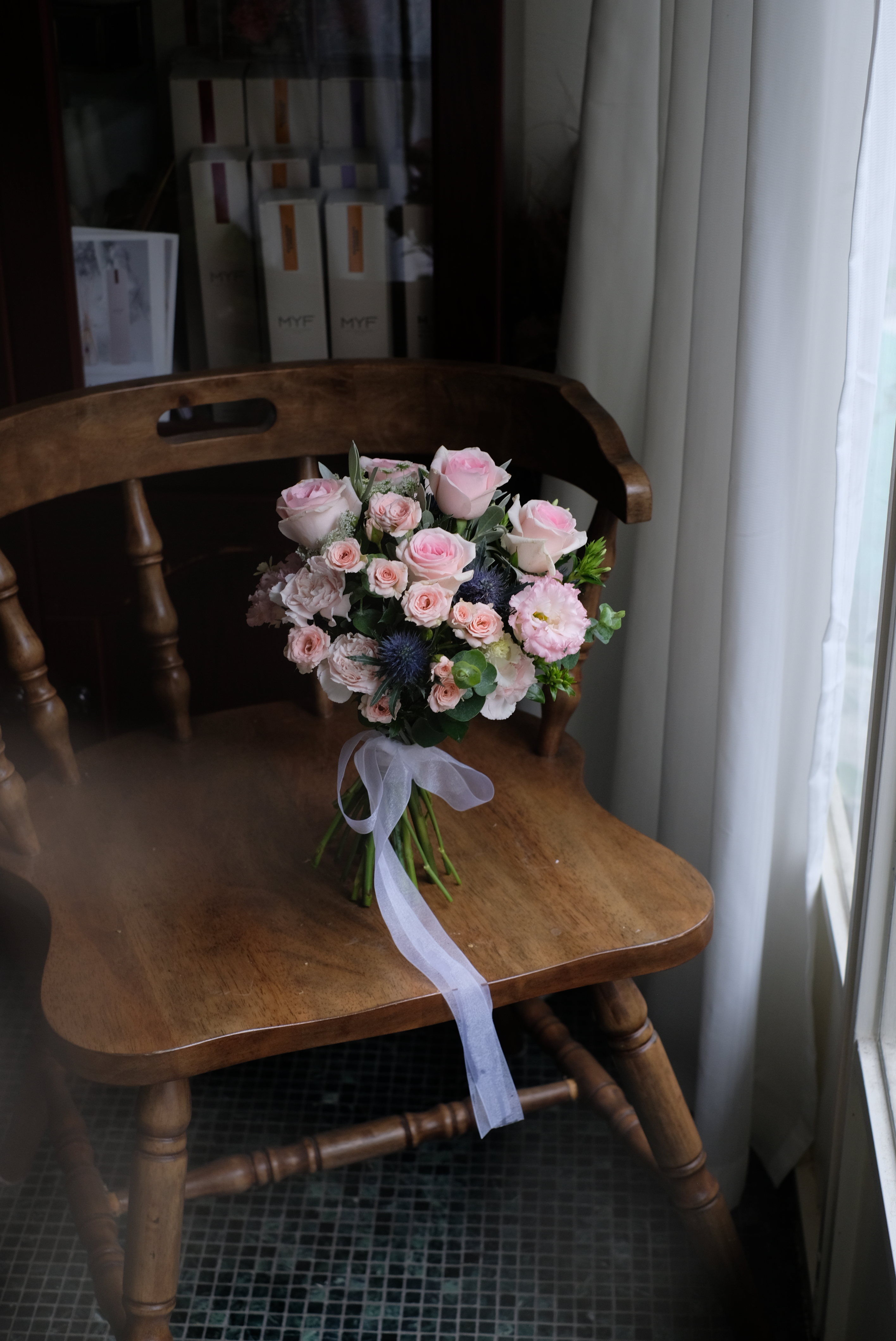 粉紅泡泡｜經典圓形捧花