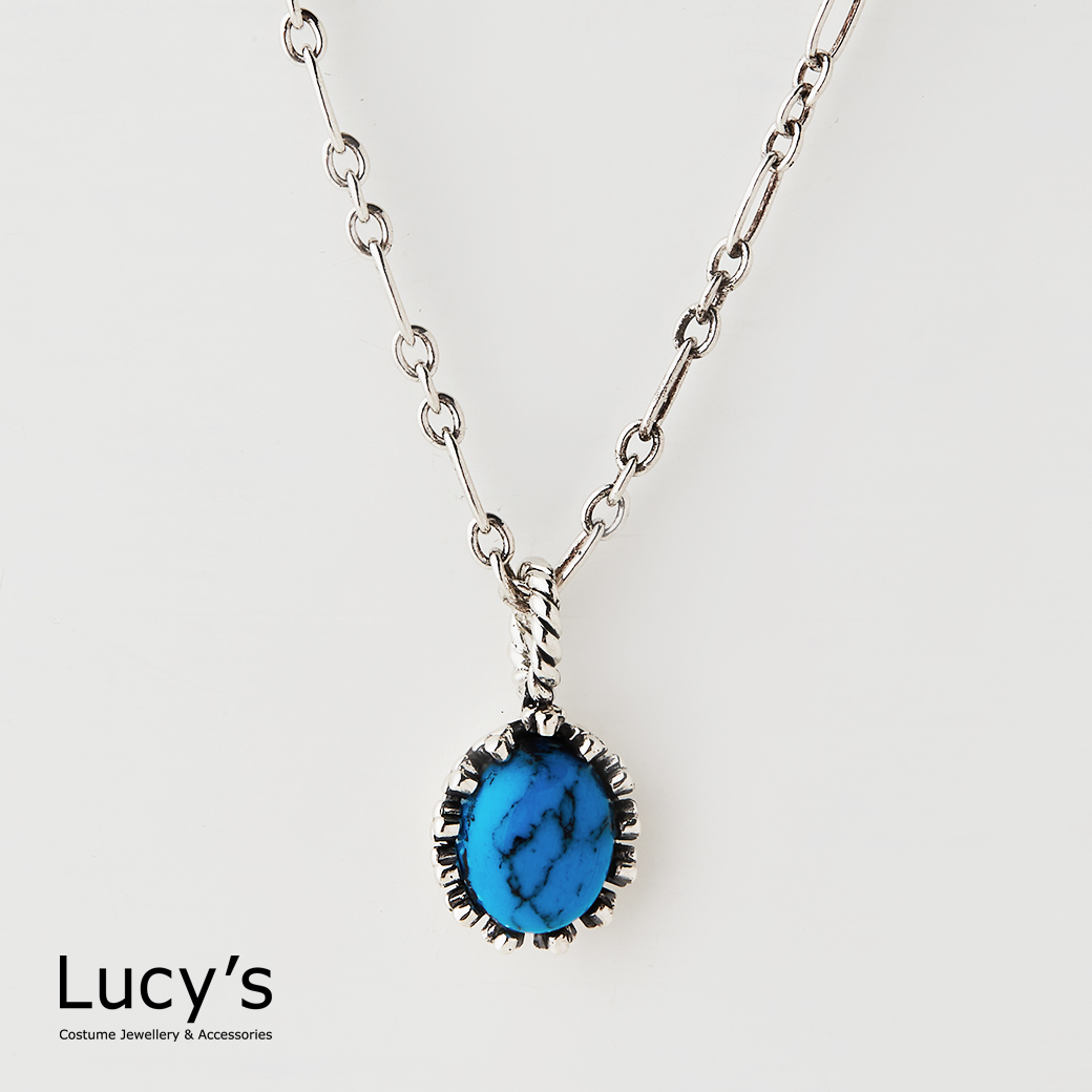 Lucy's-守護石項鍊｜925純銀綠松石項鍊(124983)