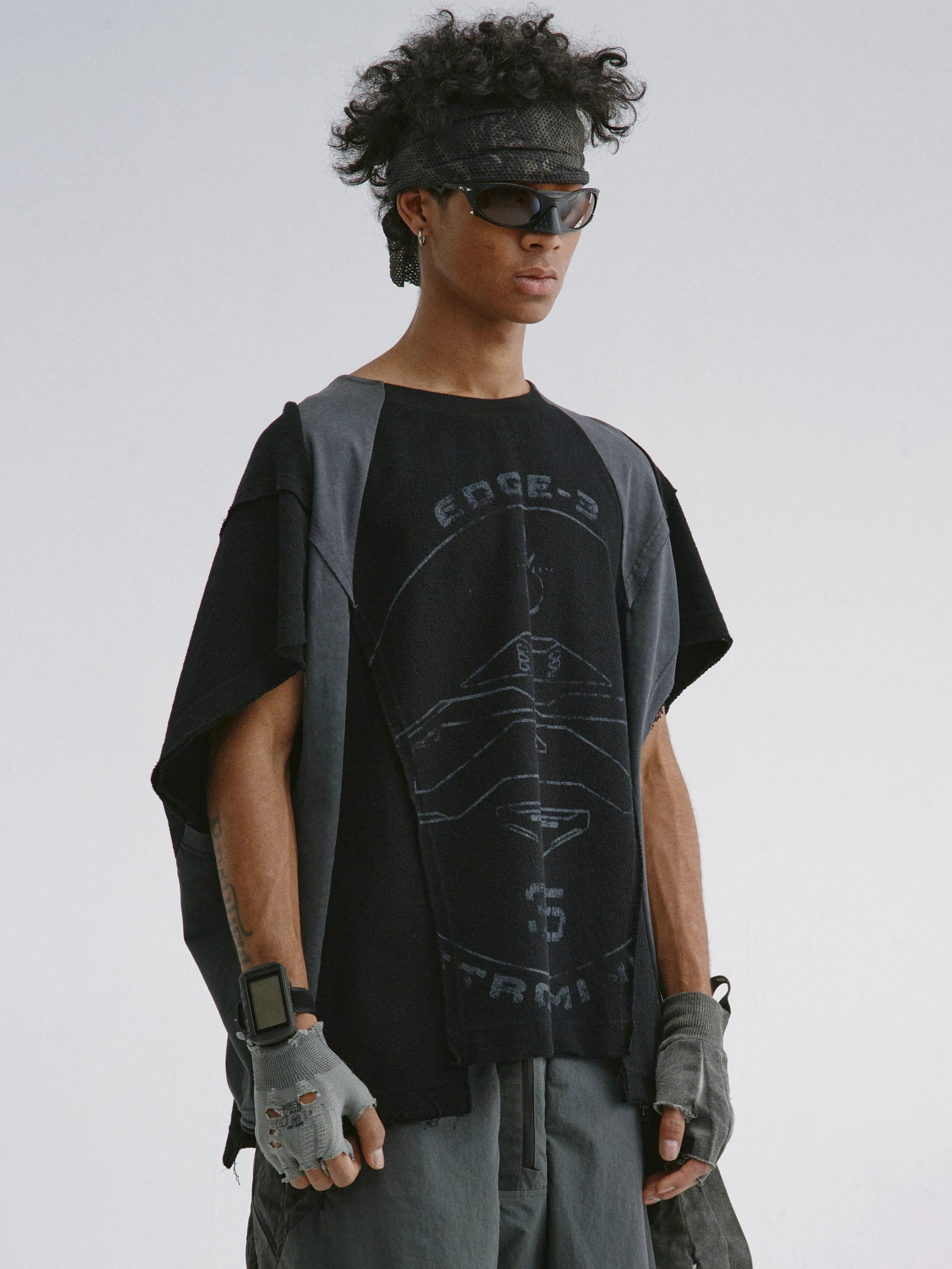 【Focus Store】 Hamcus SS25 DUSZEN LPUUS / Interstellar Frisbee Marshal Tanktop 刷舊拼接背心 UM00225-2(BK)