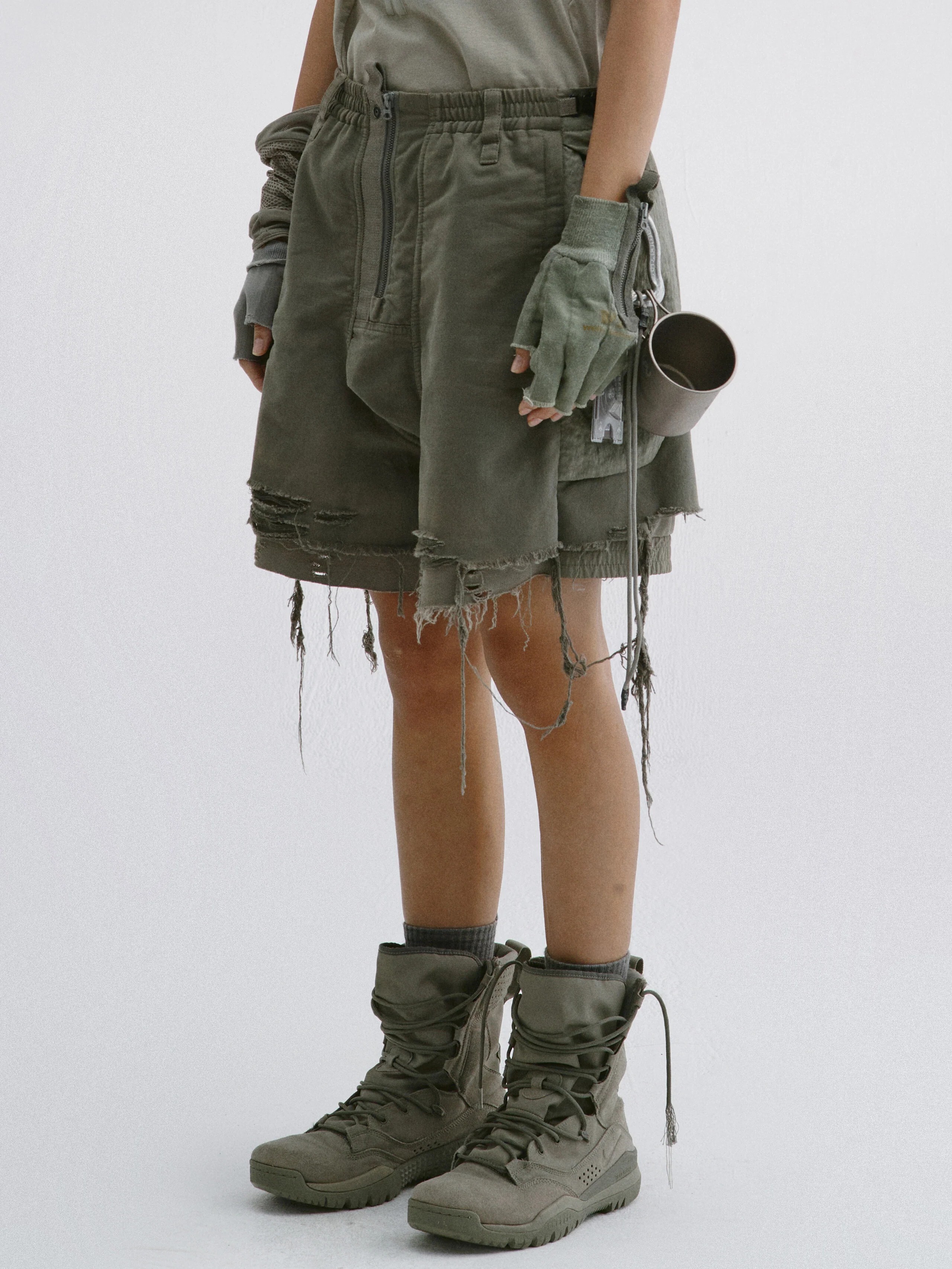 【Focus Store】現貨 Hamcus SS25 DUSZEN SFS / Scavenger's Fray Shorts 短褲 軍綠色 ZM01225-1(AG)