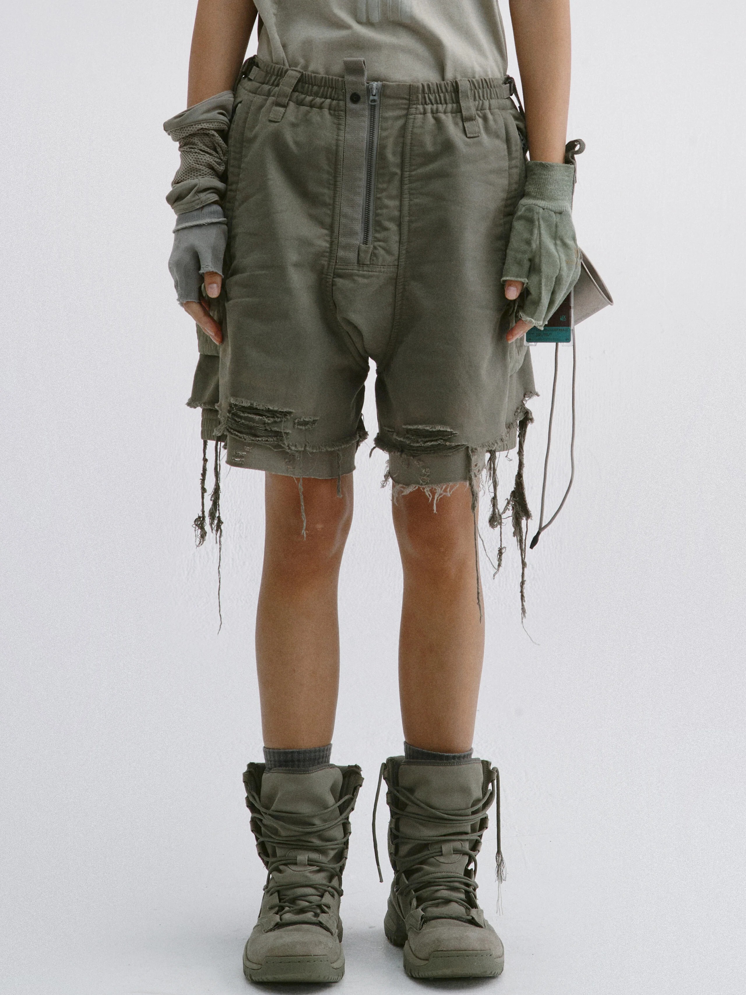 【Focus Store】現貨 Hamcus SS25 DUSZEN SFS / Scavenger's Fray Shorts 短褲 軍綠色 ZM01225-1(AG)