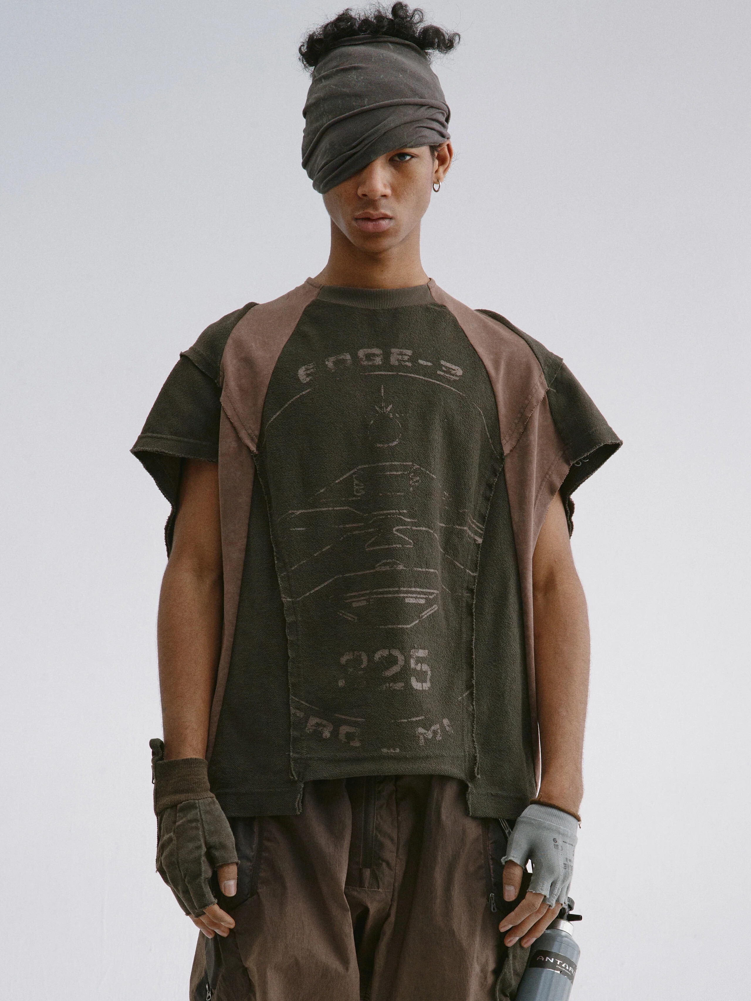 【Focus Store】現貨 Hamcus SS25 DUSZEN LPUUS / Interstellar Frisbee Marshal Tanktop 刷舊拼接背心 UM00225-2(DG)