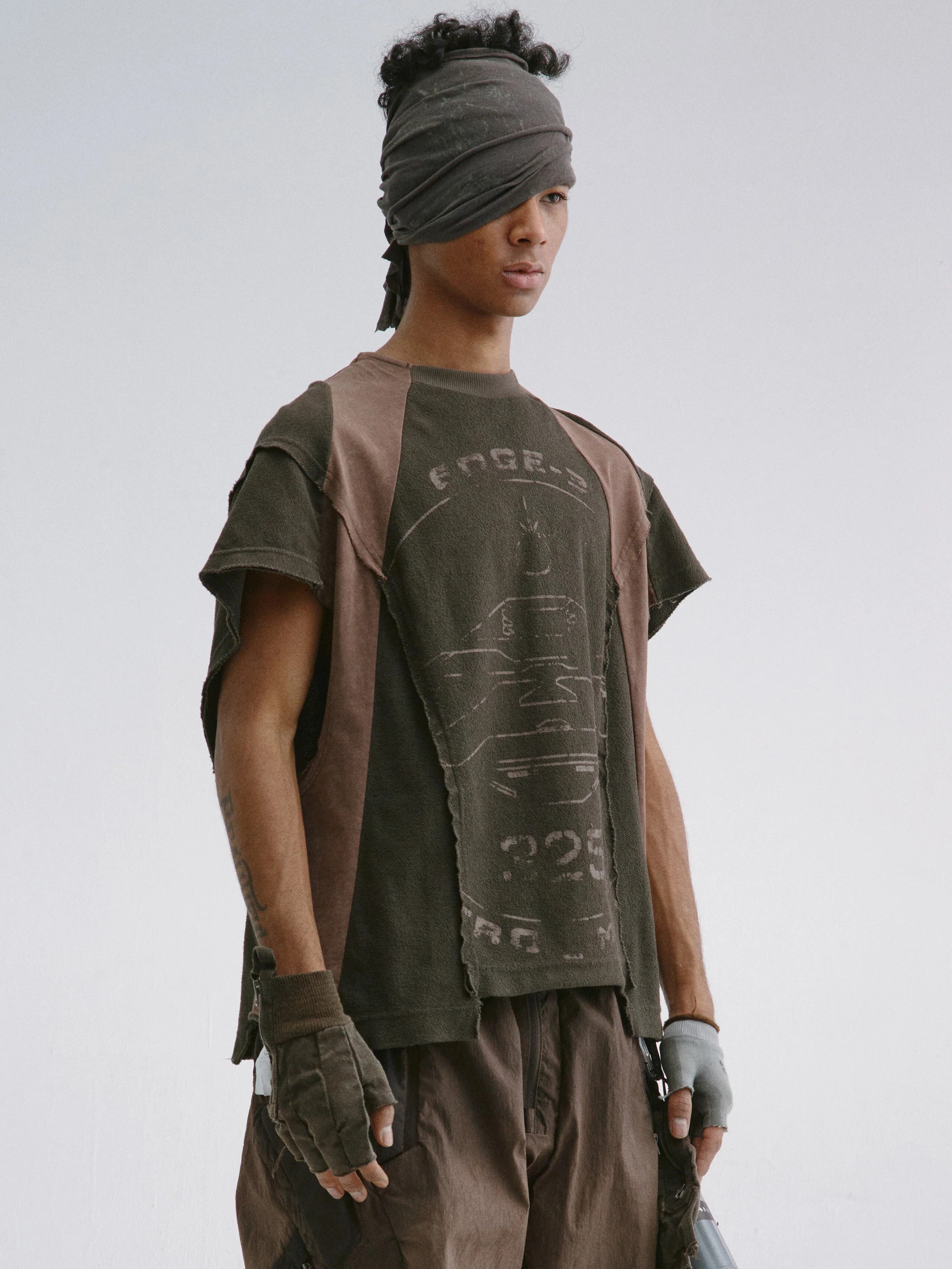 【Focus Store】現貨 Hamcus SS25 DUSZEN LPUUS / Interstellar Frisbee Marshal Tanktop 刷舊拼接背心 UM00225-2(DG)