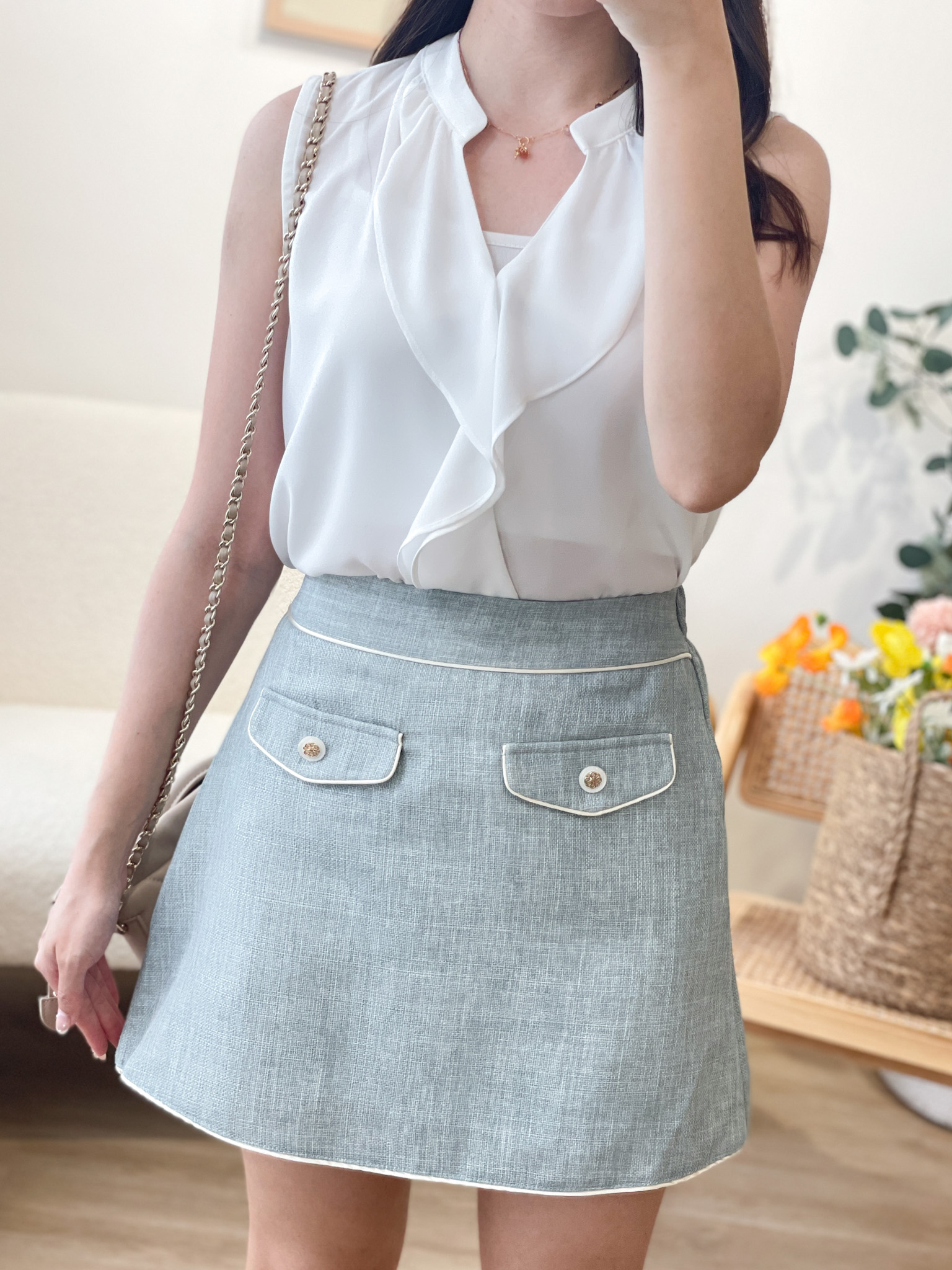 SK549【Dailideer】Clementine Tweedy Mini Skirt