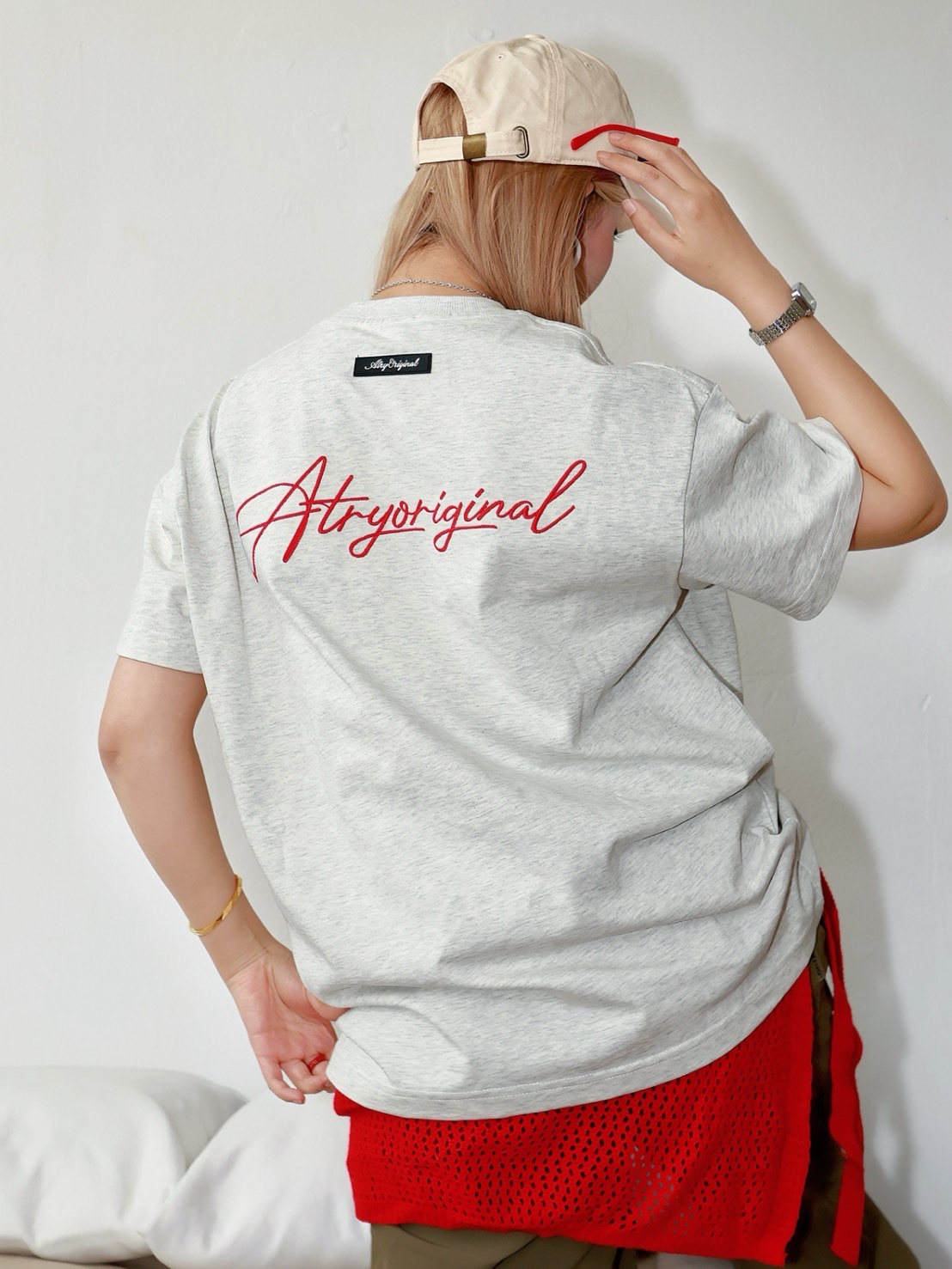 ATRY 美式復古草寫刺繡系列 短袖