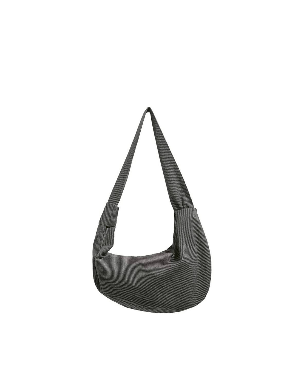 TZ 條紋 錯位 褶皺 斜跨單肩月牙 #包包