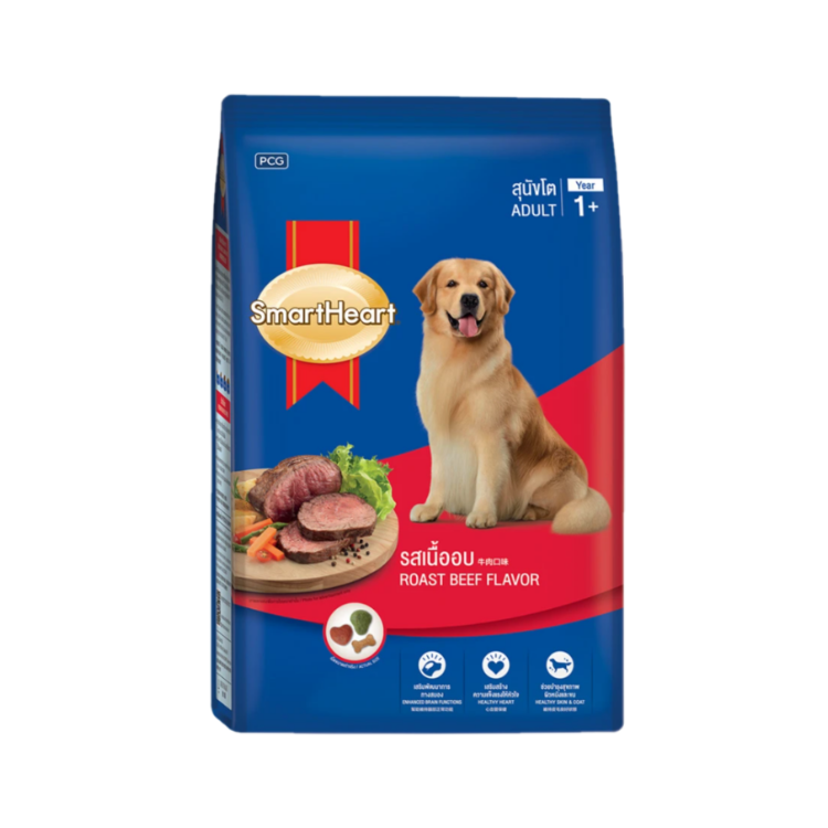 (箱購) SmartHeart 犬糧-成犬配方 牛肉/雞肉+雞蛋/羊肉+米_3kgX4入/箱
