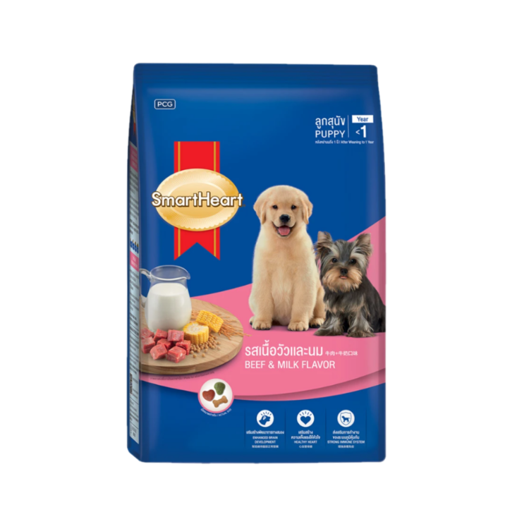 (箱購) SmartHeart 犬糧-幼犬配方 牛肉+牛奶/雞肉+蛋奶口味_2.7kgX4入/箱