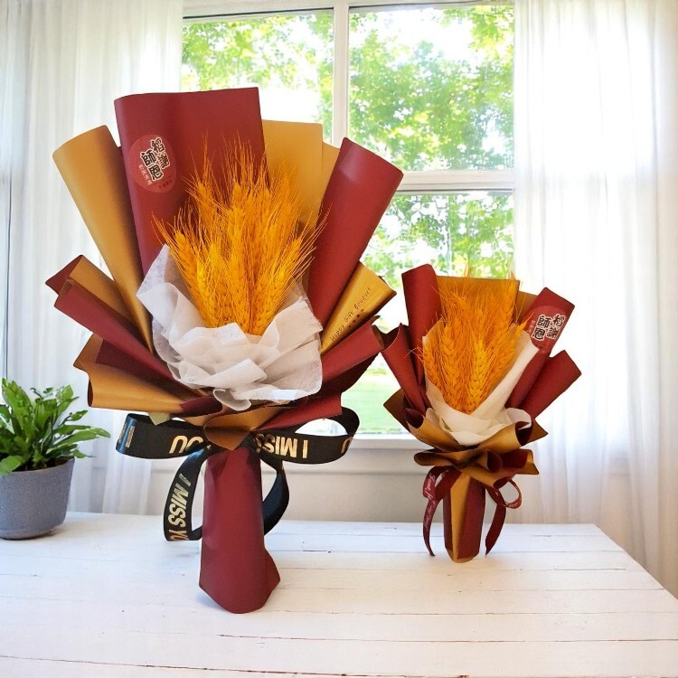 大麥稻謝師恩花束,感謝老師花束,道謝師恩花束,畢業花束,送老師花束,感謝老師花束,大麥花束,大賣花
