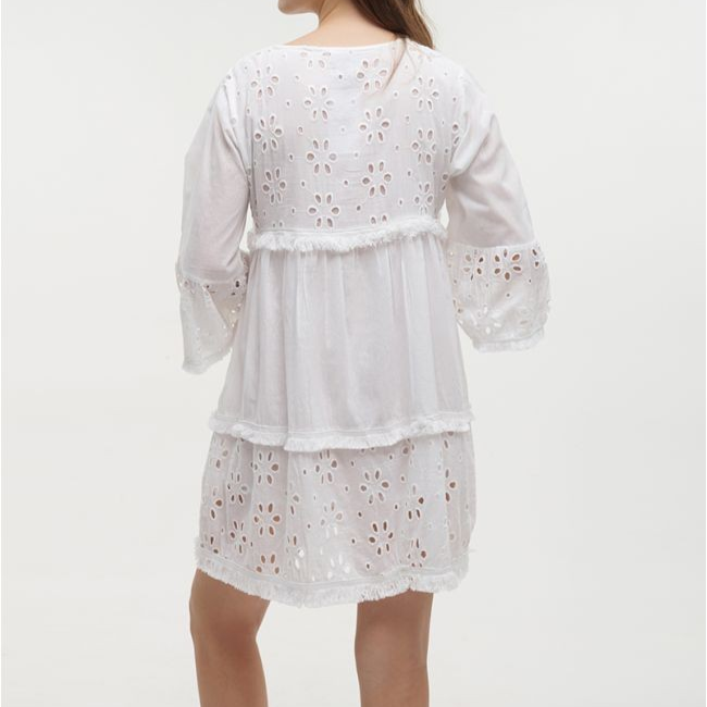 1BE0527-066 希臘度假風衫 Dress Kippur in White Color One Size #5-41-190-0327 (C-EU-E)