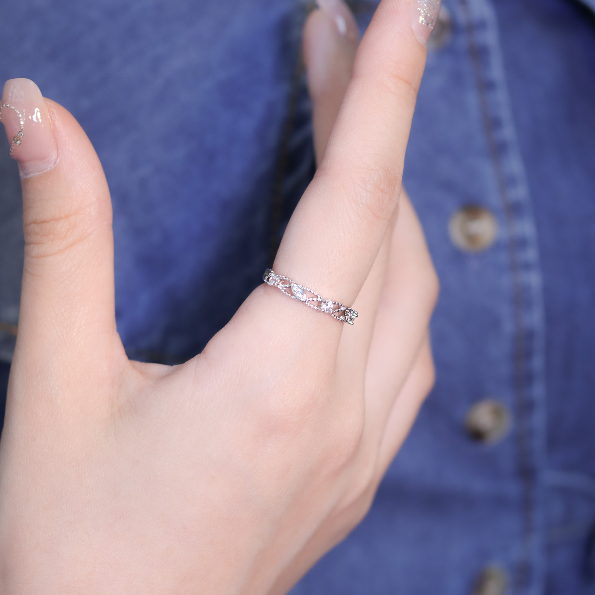 | 925銀 | 花瓣銀河戒指 | RI0876 |