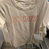 [S] DKNY LTCT KH/TRPCL PEACH OMBRE OUTLINE LOGO CREW NECK TEE, DP5T1193-KN5 (SD1428)