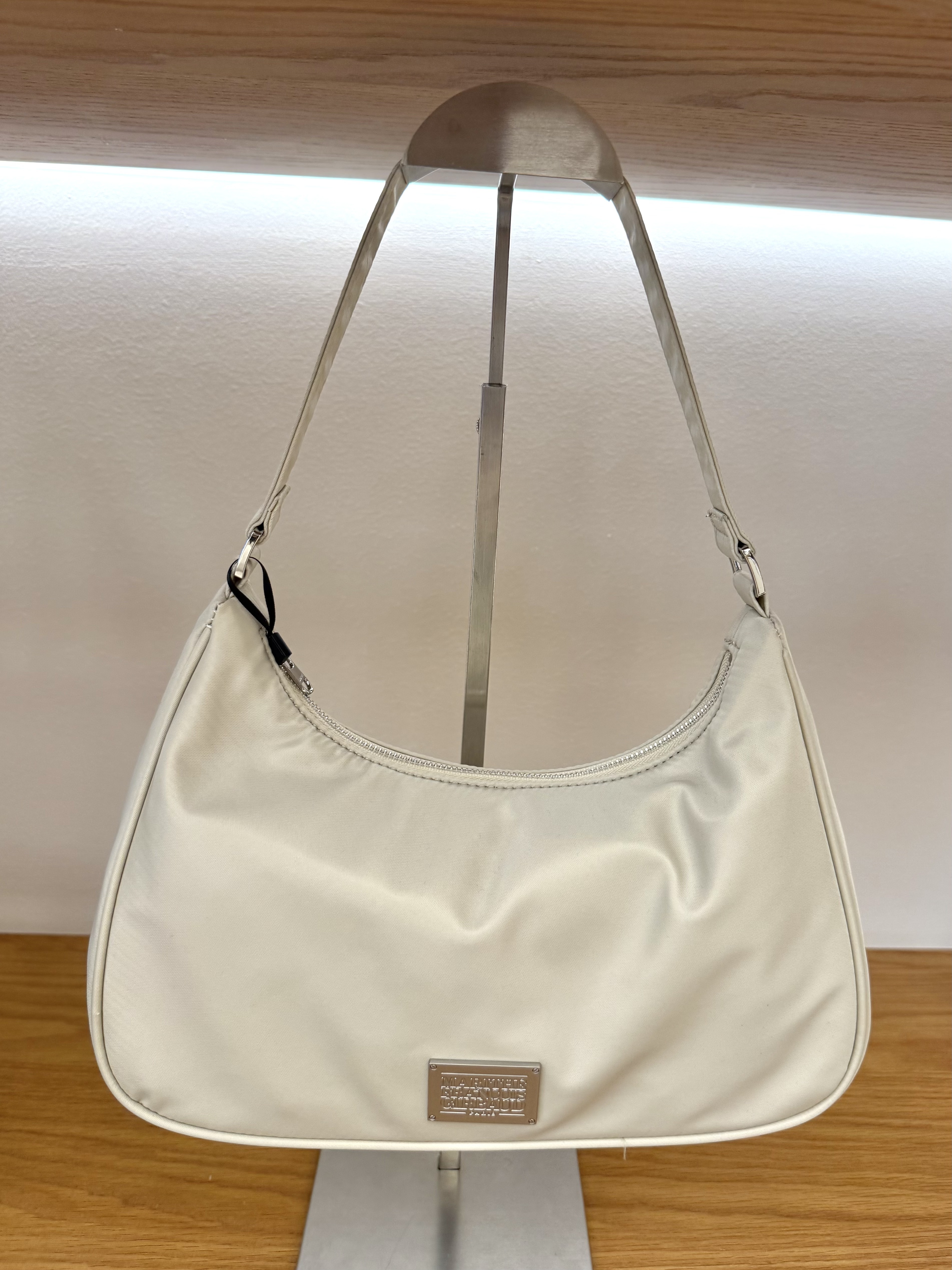 【MARITHEFRANCOISGIRBAUD】 LLIC MG LOGO HOBO BAG Marithé François Girb Classic Logo Hobo Bag Black Nylon