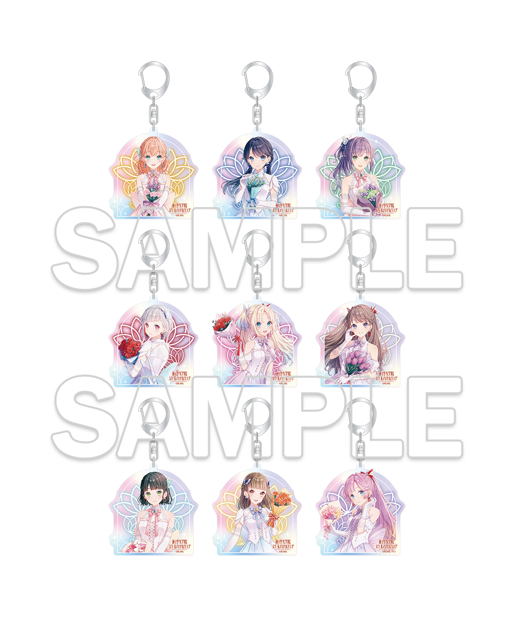 預購-『LoveLive！蓮之空女學院學園偶像俱樂部』集換式極光壓克力鑰匙圈 Ver.AURORA FLOWER PACK盲盒販售 隨機出貨【日本進口精品】