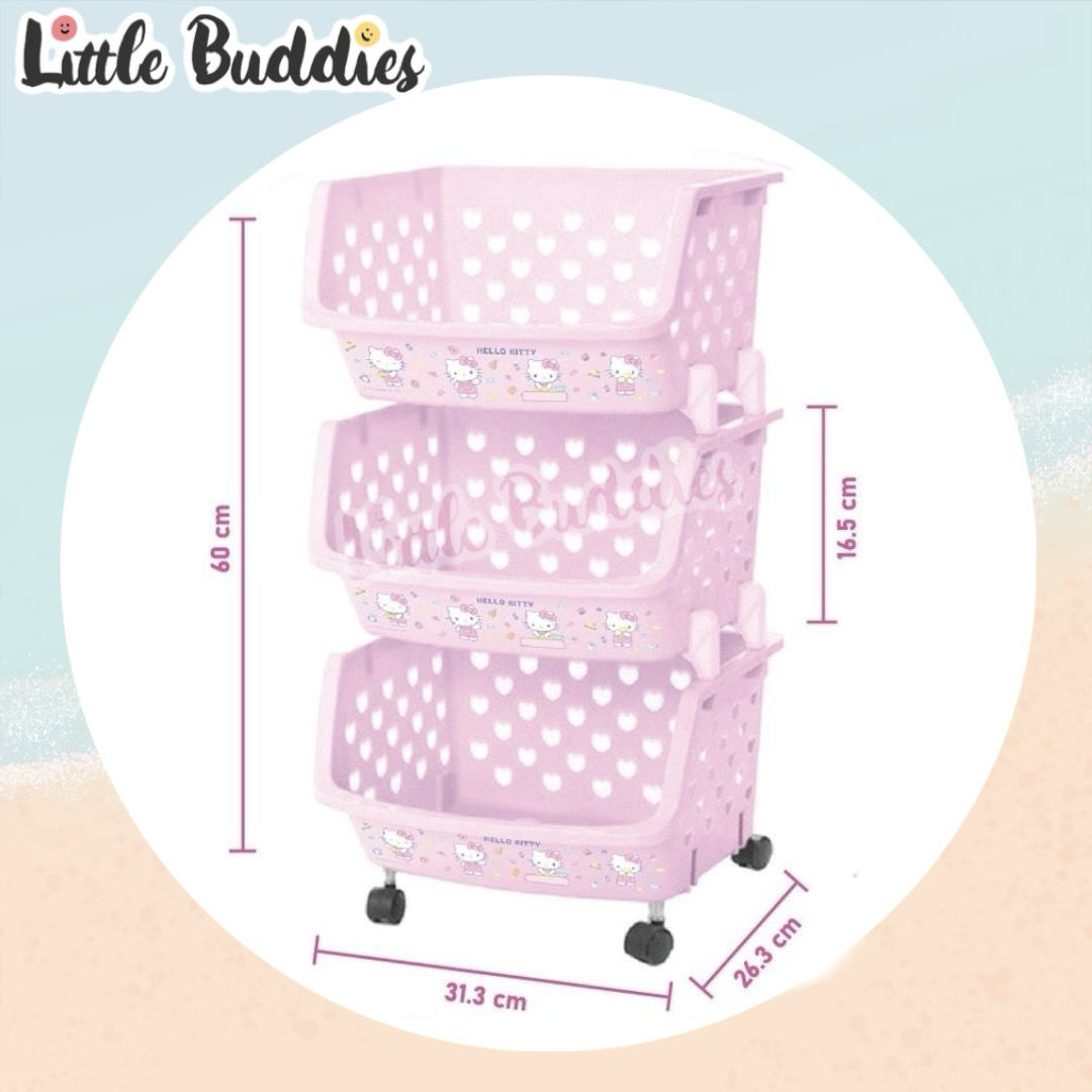 泰國 Sanrio 移動式三層置物架