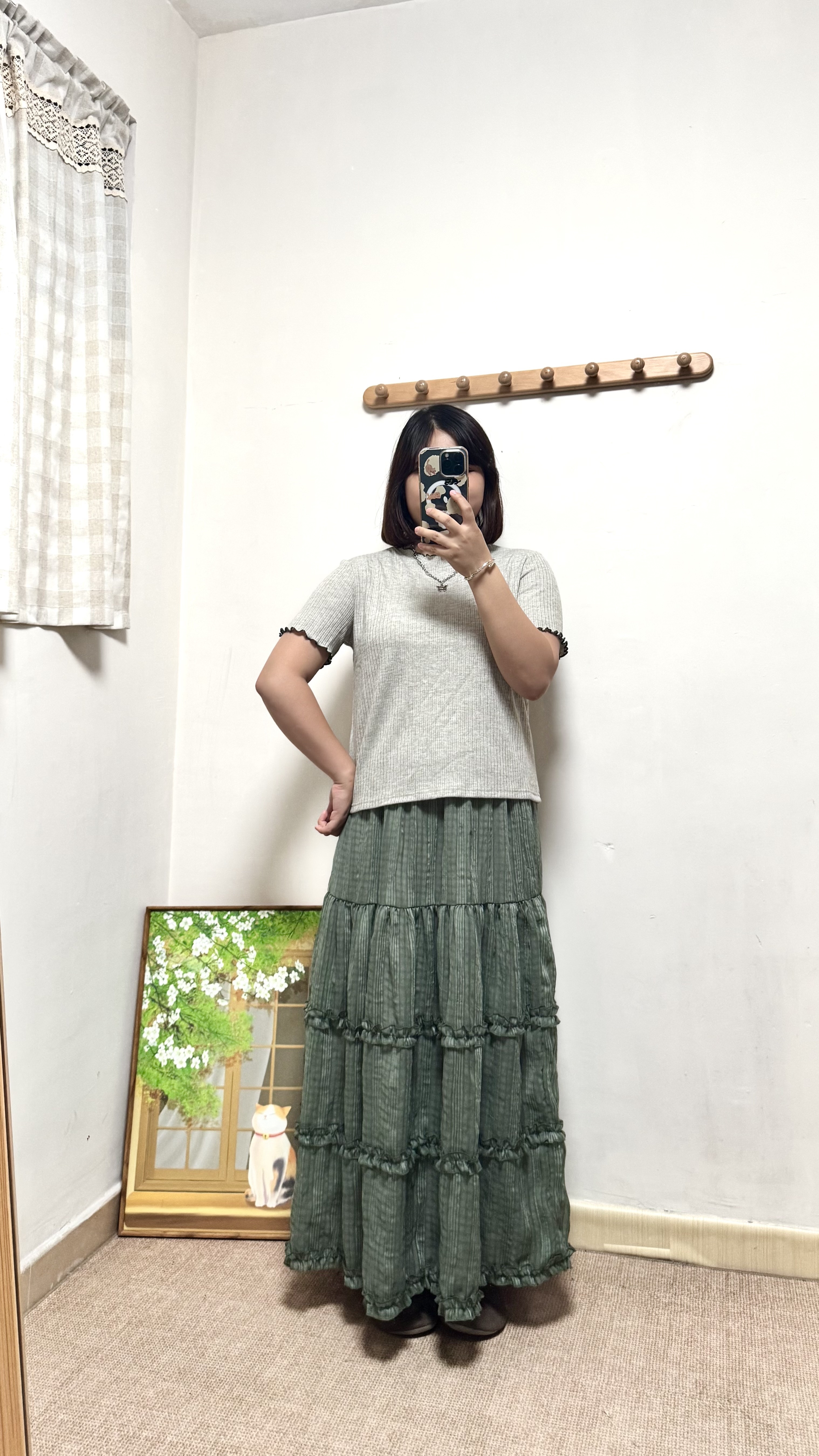 混色直紋拼色Top