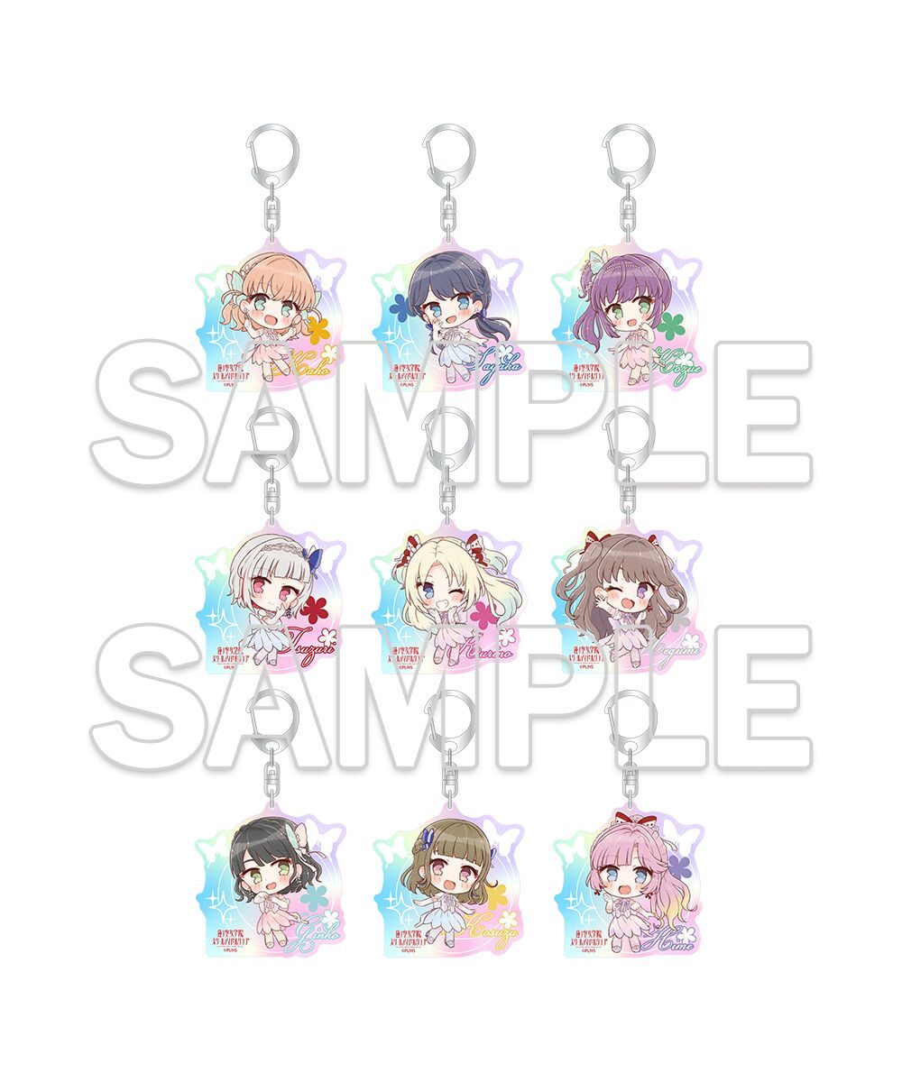 預購-『LoveLive！蓮之空女學院學園偶像俱樂部』集換式迷你角色極光壓克力鑰匙圈 Ver.AURORA FLOWER PACK盲盒販售 隨機出貨【日本進口精品】