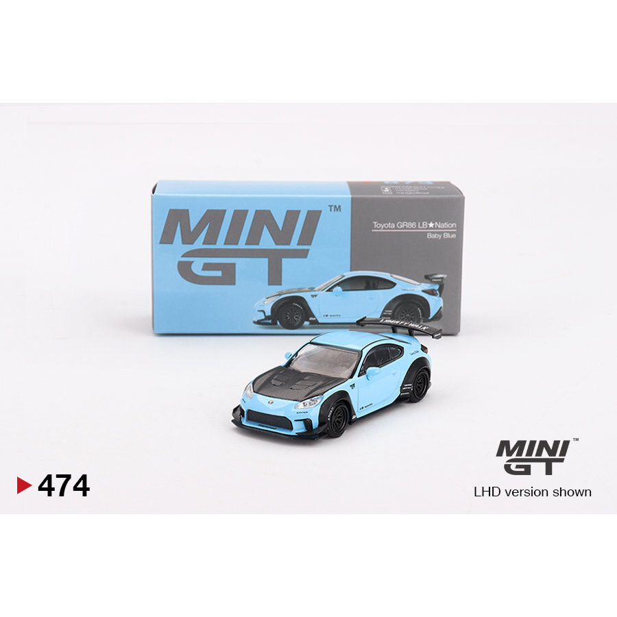 Mini GT 1/64 Toyota GR86 LB★Nation Baby Blue 左軚版