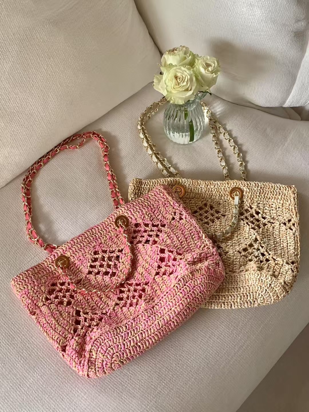 ♥︎假日Coco Raffia 2Way編織包