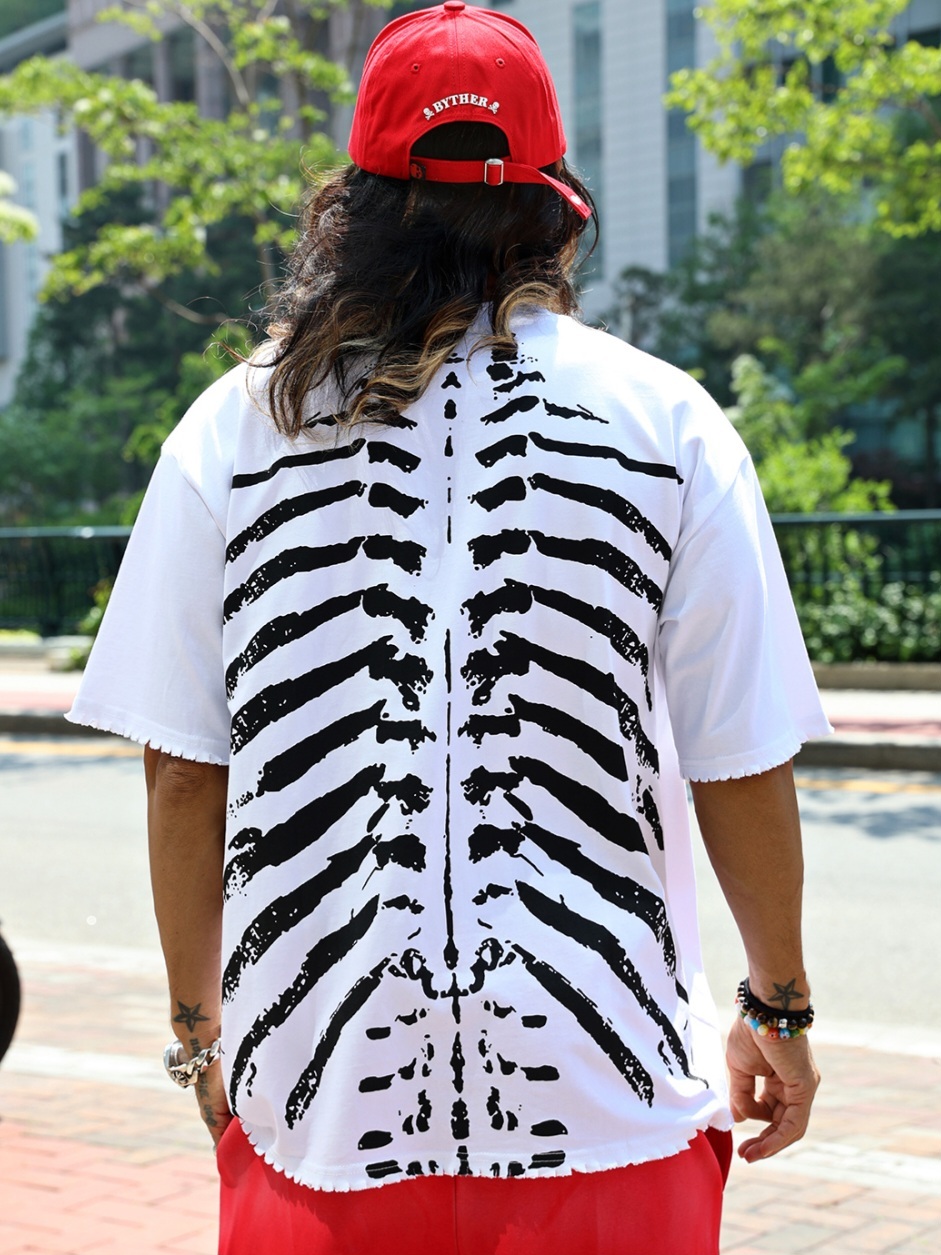 骷髏天使剪裁短袖T卹