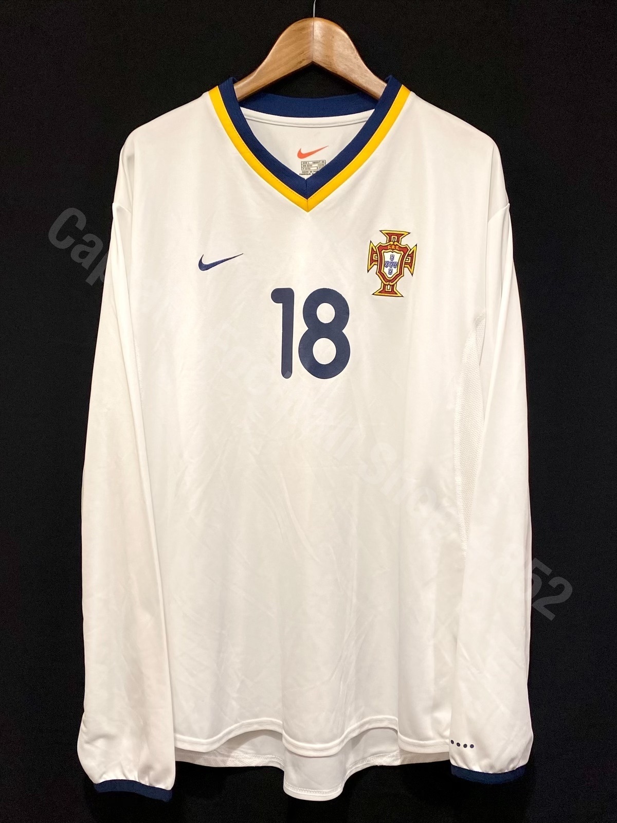 (更衣室版) 葡萄牙 2000-2002 Nike 作客長袖更衣室球員版球衣 #18 COSTINHA