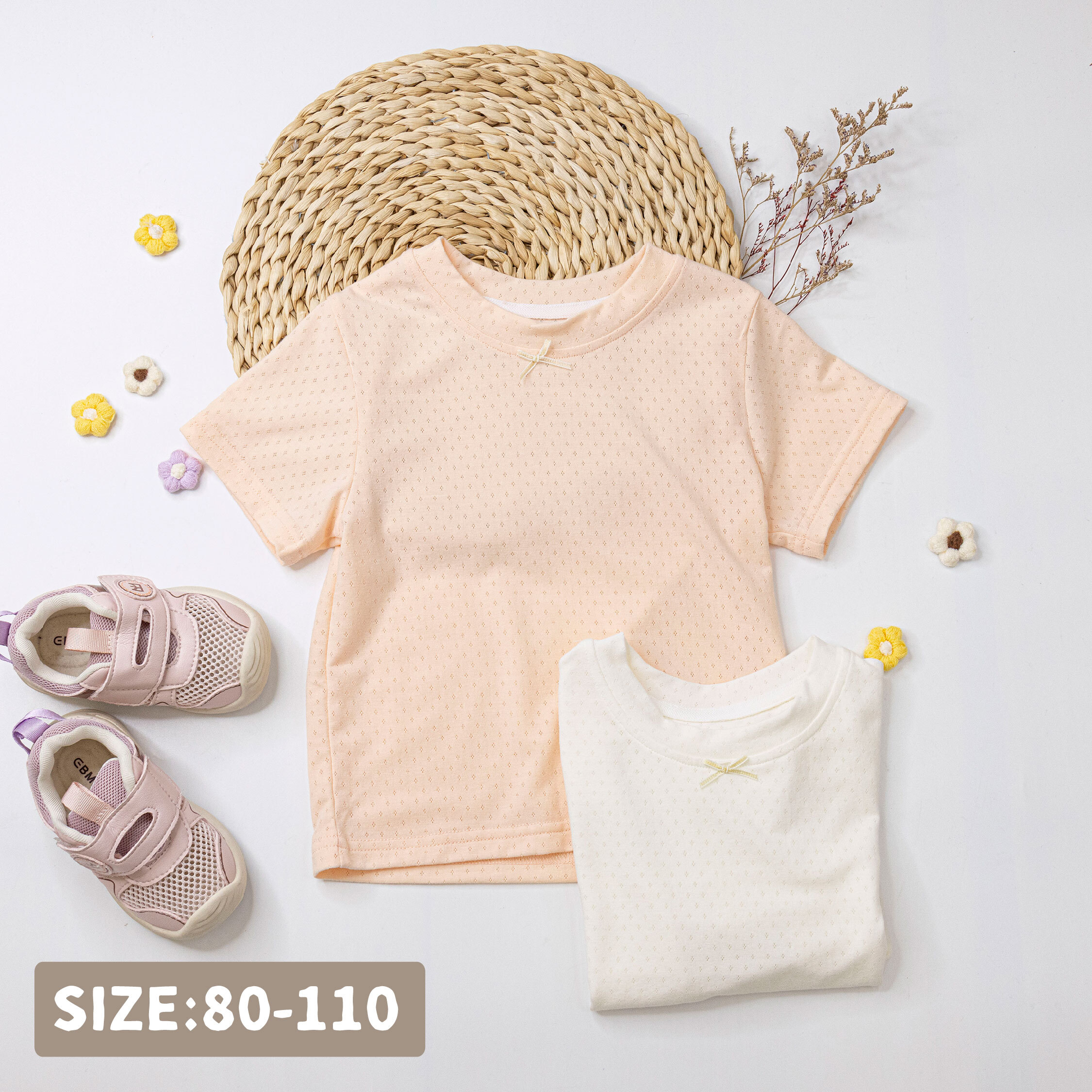 質感蝴蝶結透氣親膚上衣 (H50425)