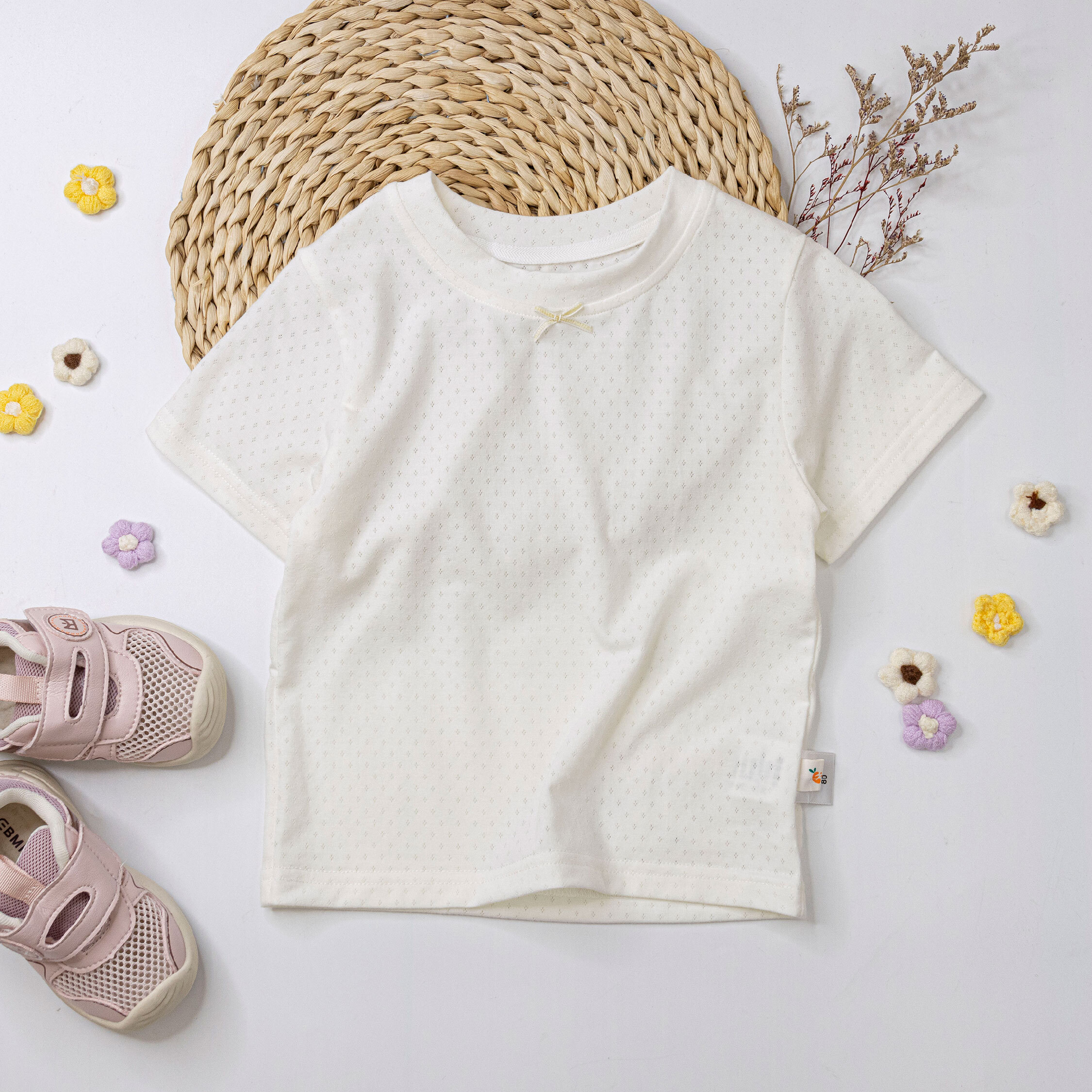 質感蝴蝶結透氣親膚上衣 (H50425)