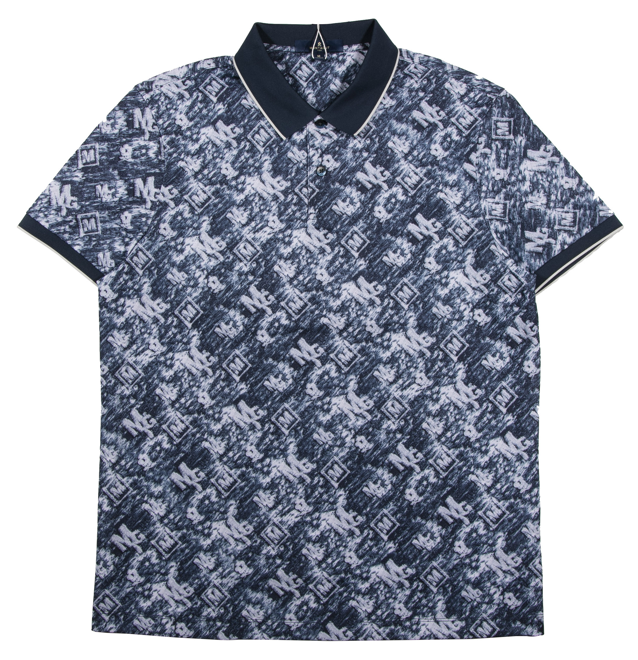 Montagut - 男士花卉印花短袖翻領Polo