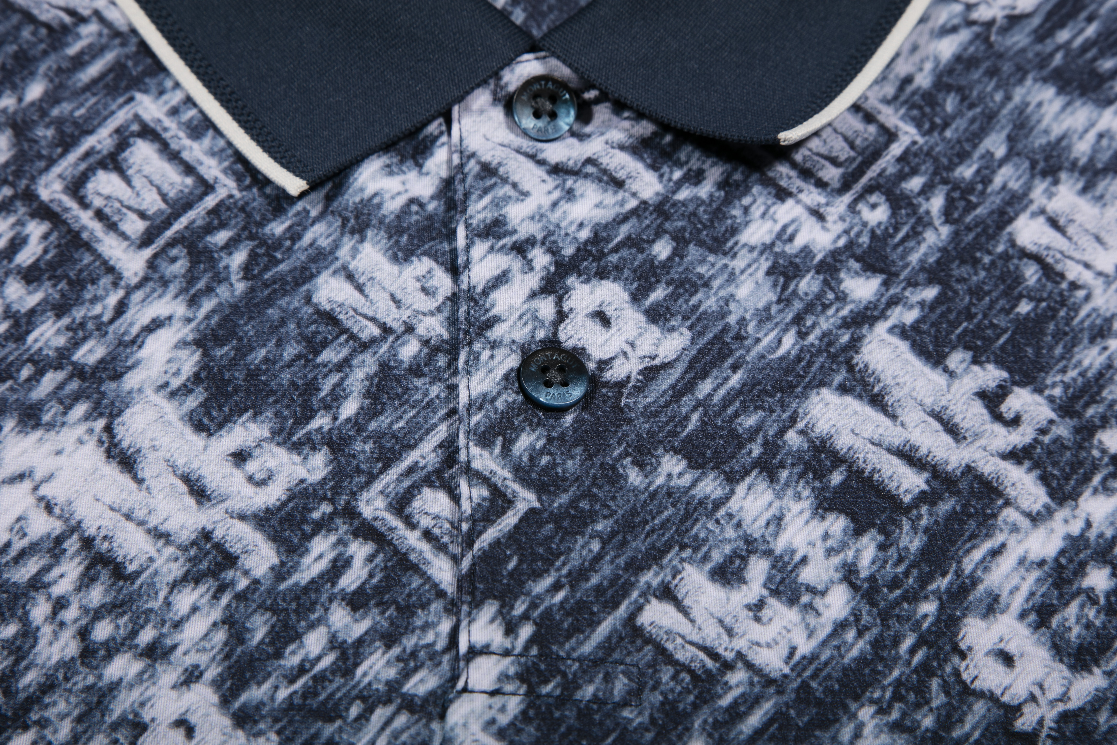 Montagut - 男士花卉印花短袖翻領Polo