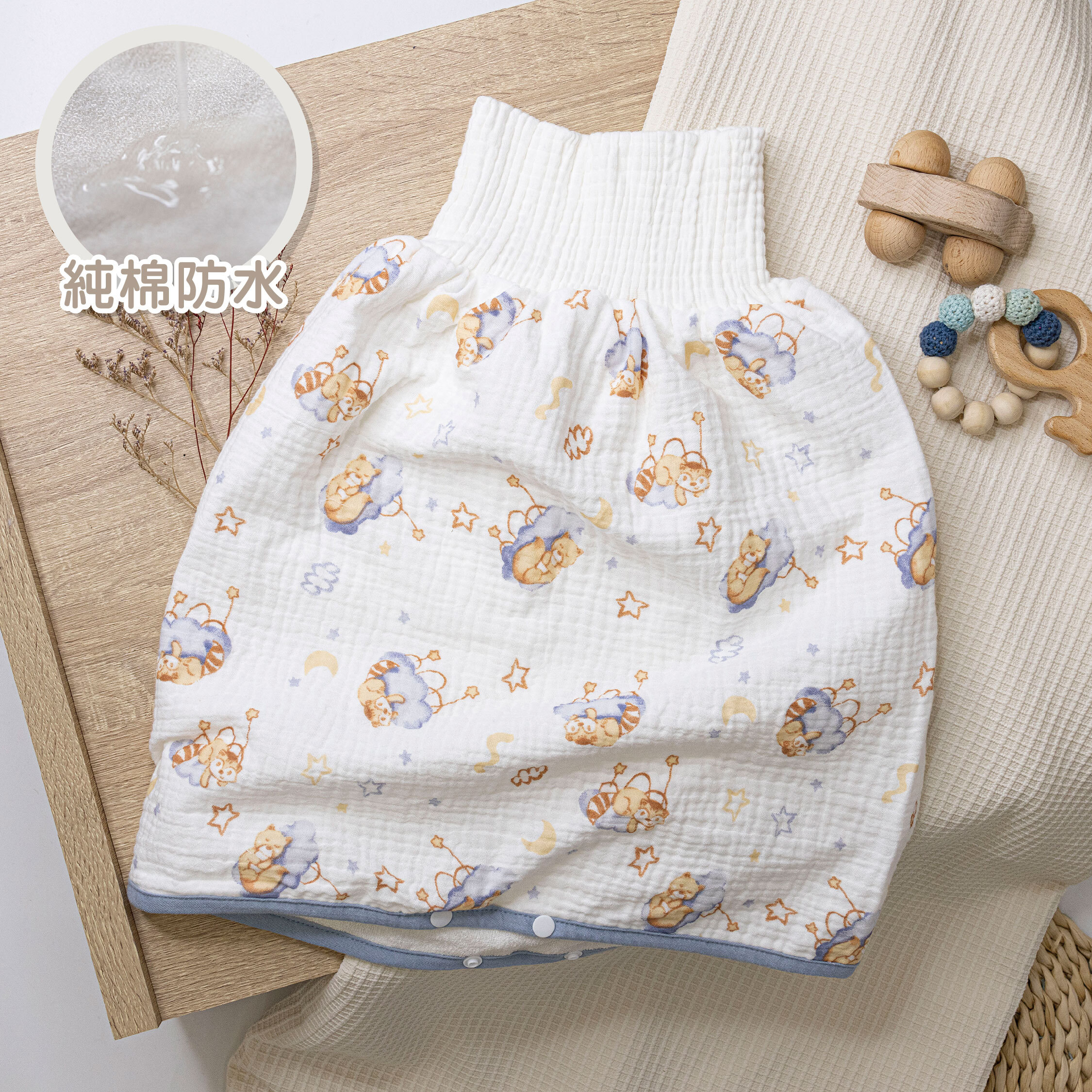 【JS0352】晚安熊熊純棉護肚隔尿墊