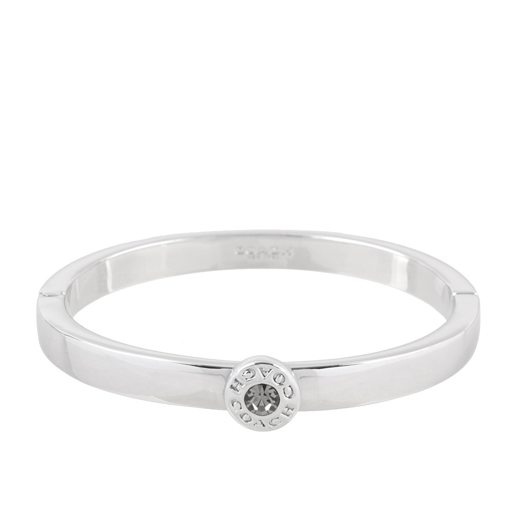 【COACH】水鑽圓圈不可調手環(銀色)
