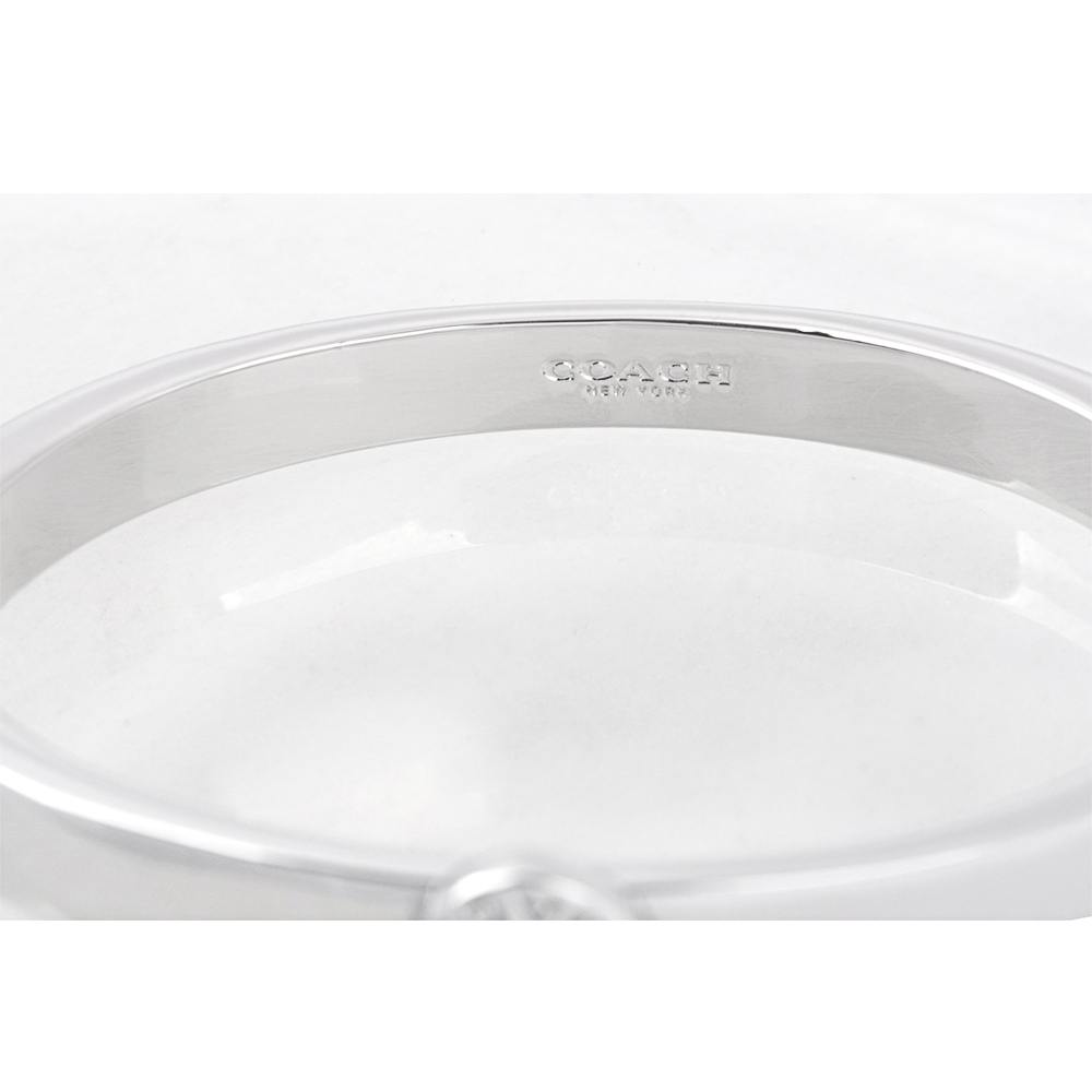 【COACH】水鑽圓圈不可調手環(銀色) C0199 SLV