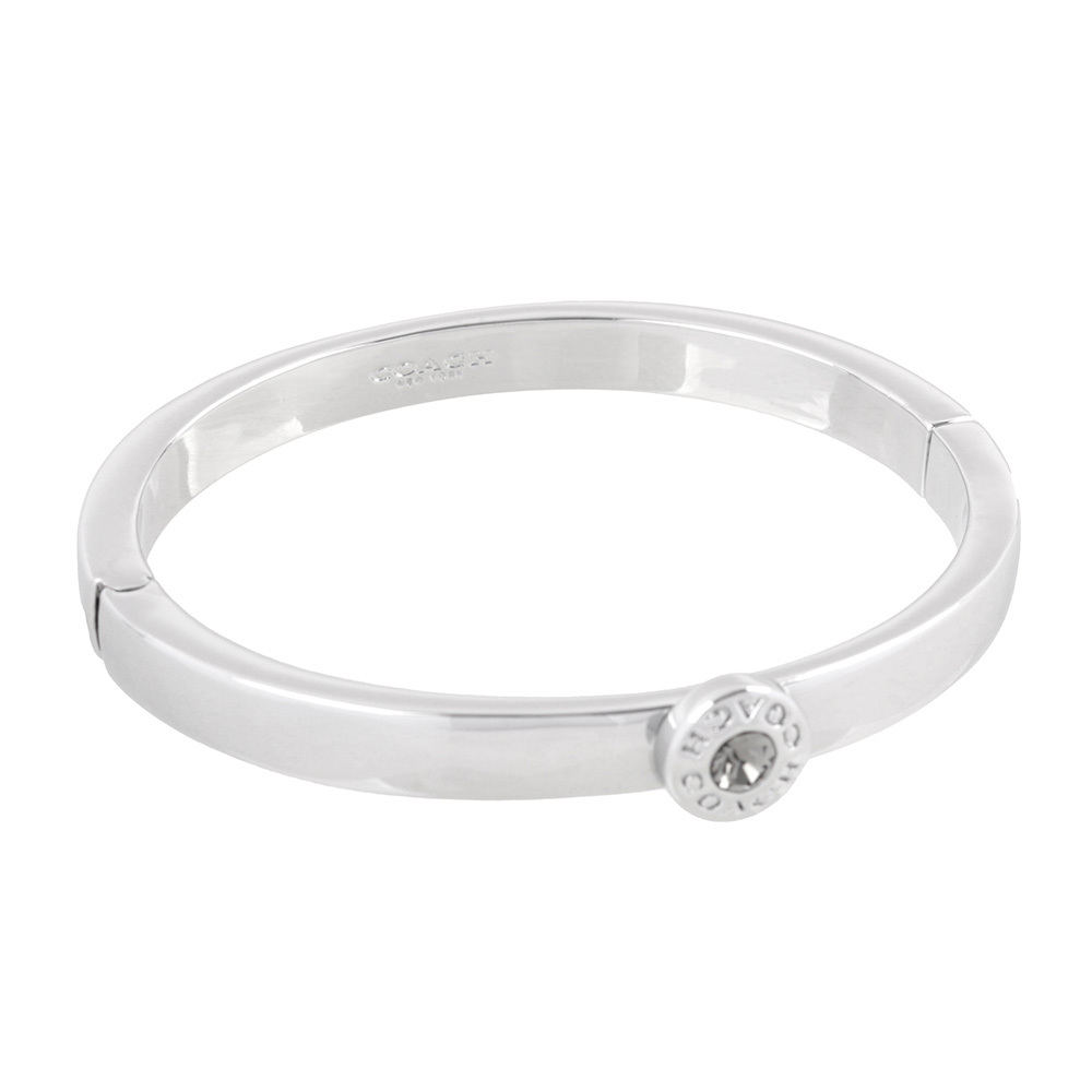 【COACH】水鑽圓圈不可調手環(銀色) C0199 SLV