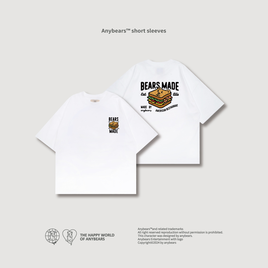 ANYBEARS® Sandwich BEAR 三明治熊 短Tee