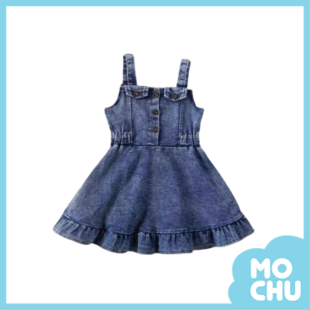牛仔小公主吊帶連身裙