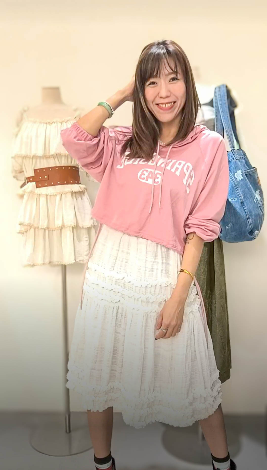 📢PM_K4502  ▶️ 3條木耳裙 👉W:96cm H:106cm L:64cm👈