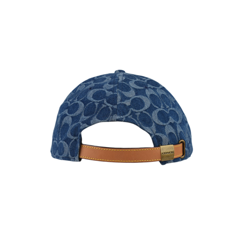 【COACH】滿版CC Logo 棉質牛仔棒球帽 M/L (單寧藍) CZ925 DEN