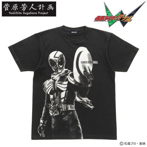 230869 Pbandai 預訂 2025/7月 菅原芳人計画　仮面ライダーW　仮面ライダースカル柄Tシャツ