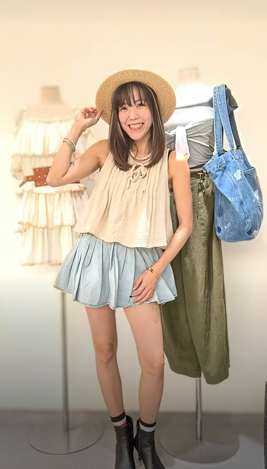 📢PM_K4533  ▶️打折牛仔短褲(MM穿L) 👉S(W:66cm H:90cm) M(W:71cm H:95cm) L(W:76cm H:100cm) L:37cm👈