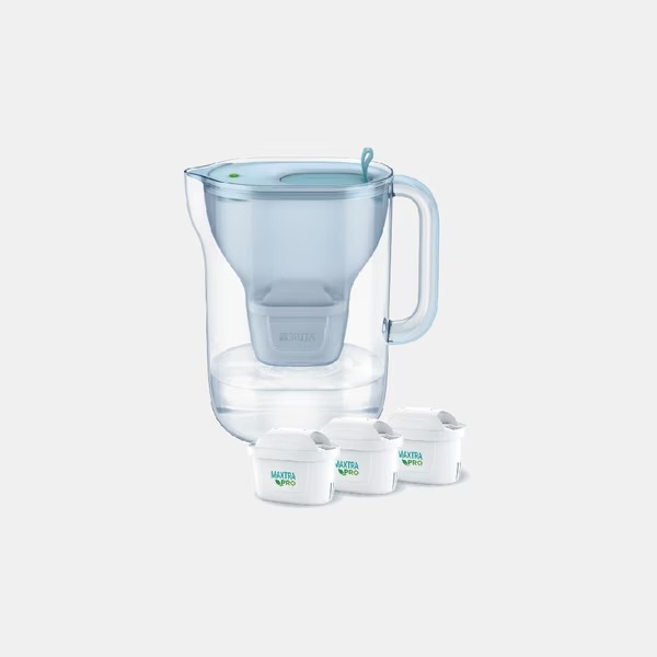 【Beutii 質感家電選品】BRITA永續版純淨濾水壺3.6L+MXPRO純淨全效型濾芯*2(共3芯)