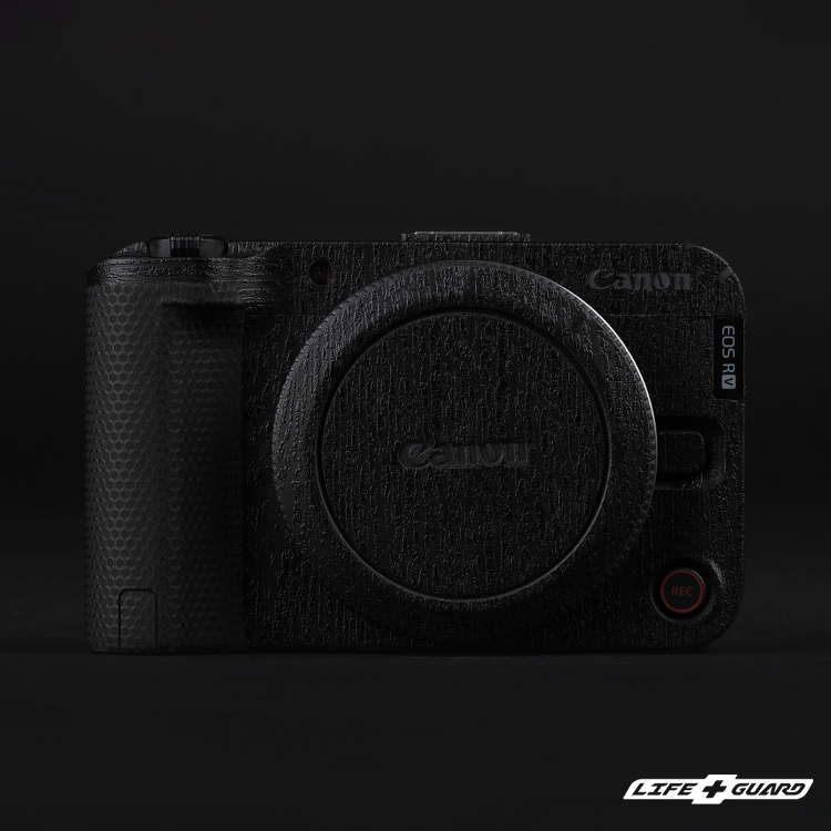 LIFE+GUARD 相機貼膜安裝示意，適用 Canon EOS R50V