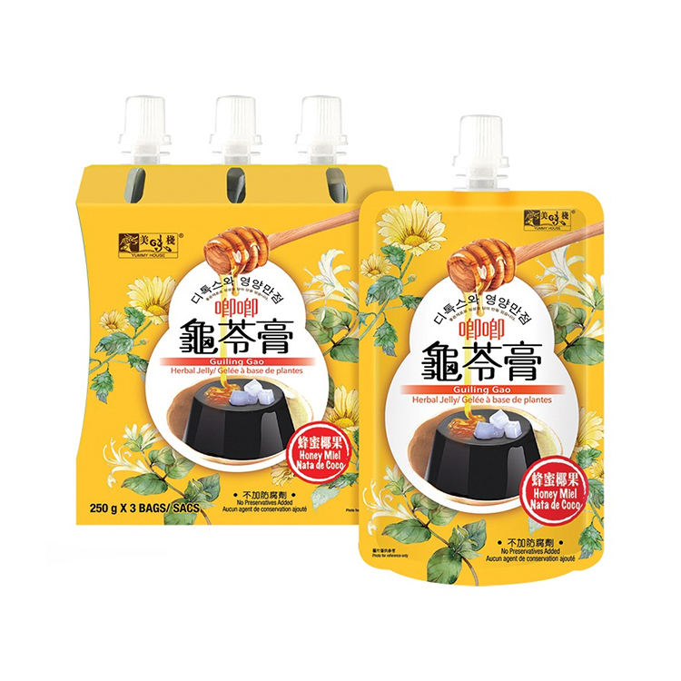 美味棧 蜂蜜椰果唧唧龜苓膏 250g x 3