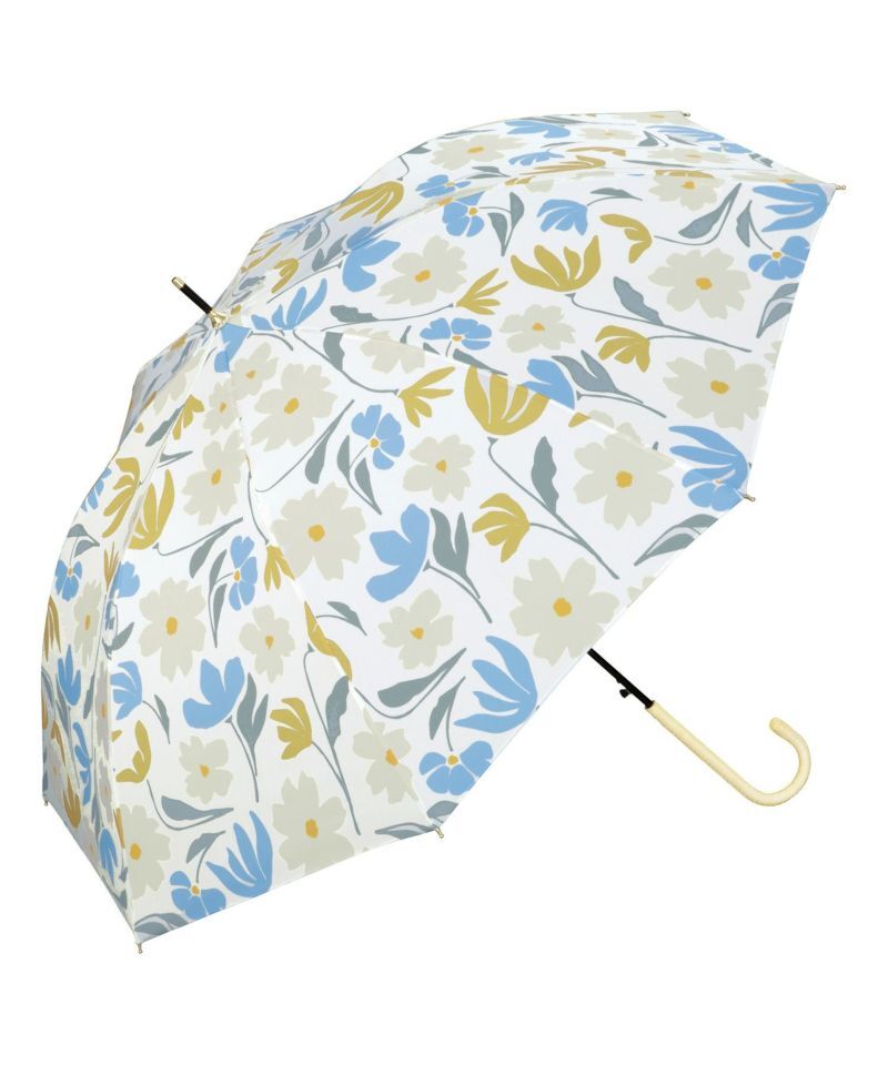 WPC -長柄花卉圖案雨傘 7348-04 米白 58厘米