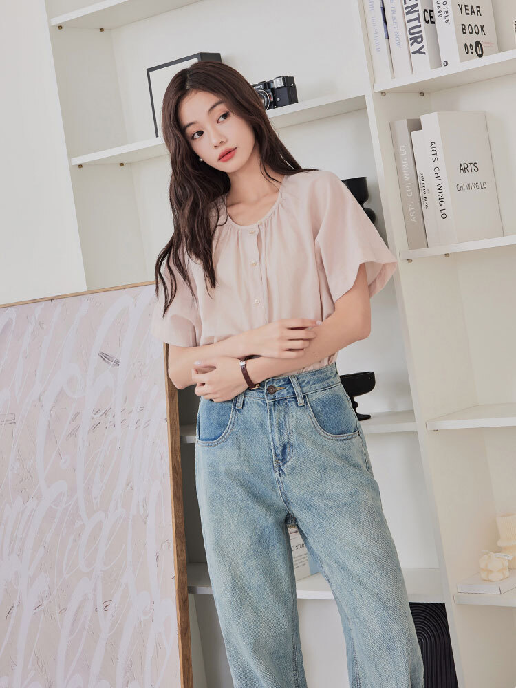 SALE500 OH！HER 日系別緻圓領上衣