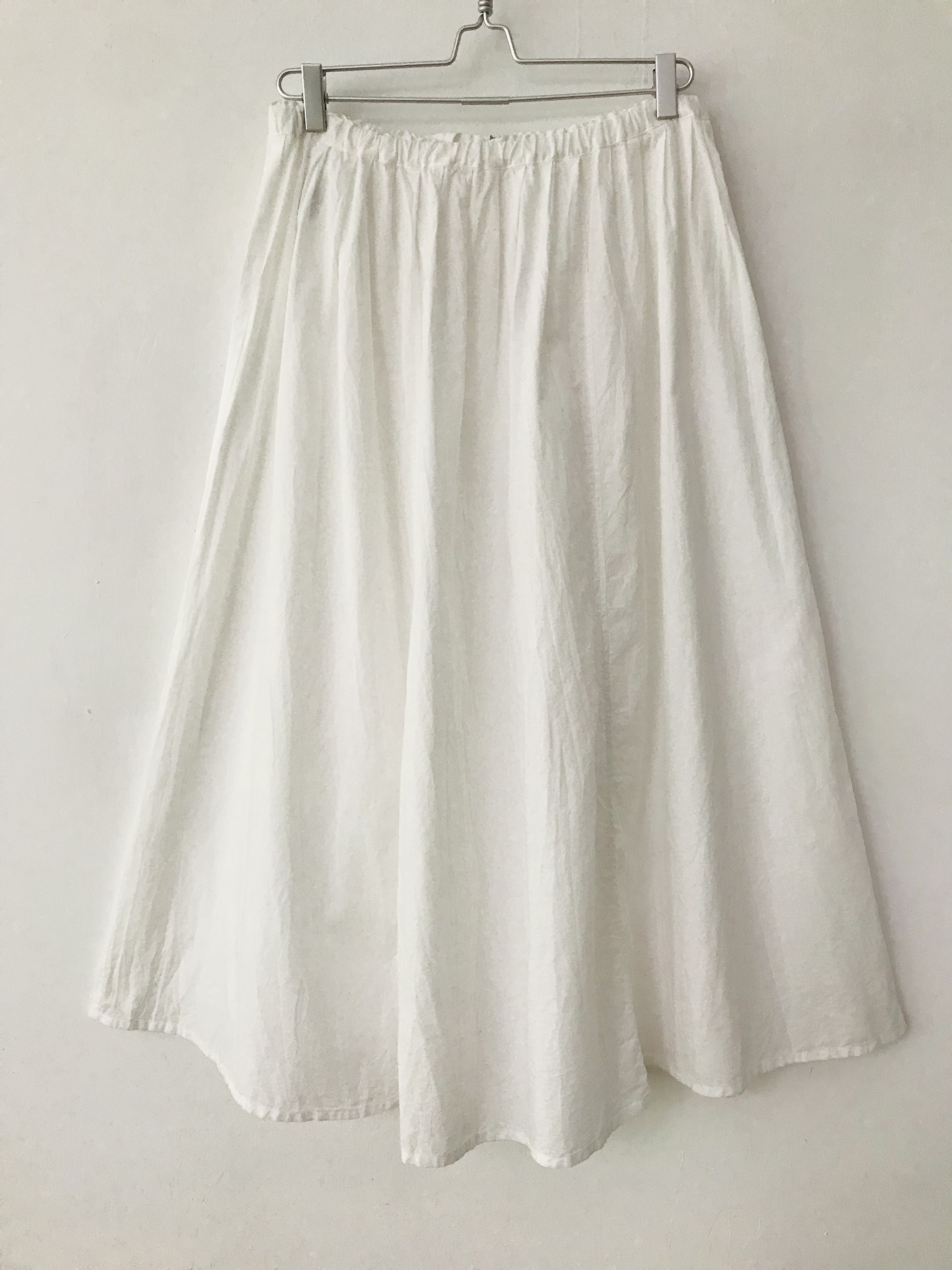 日本製白色全橡筋裙