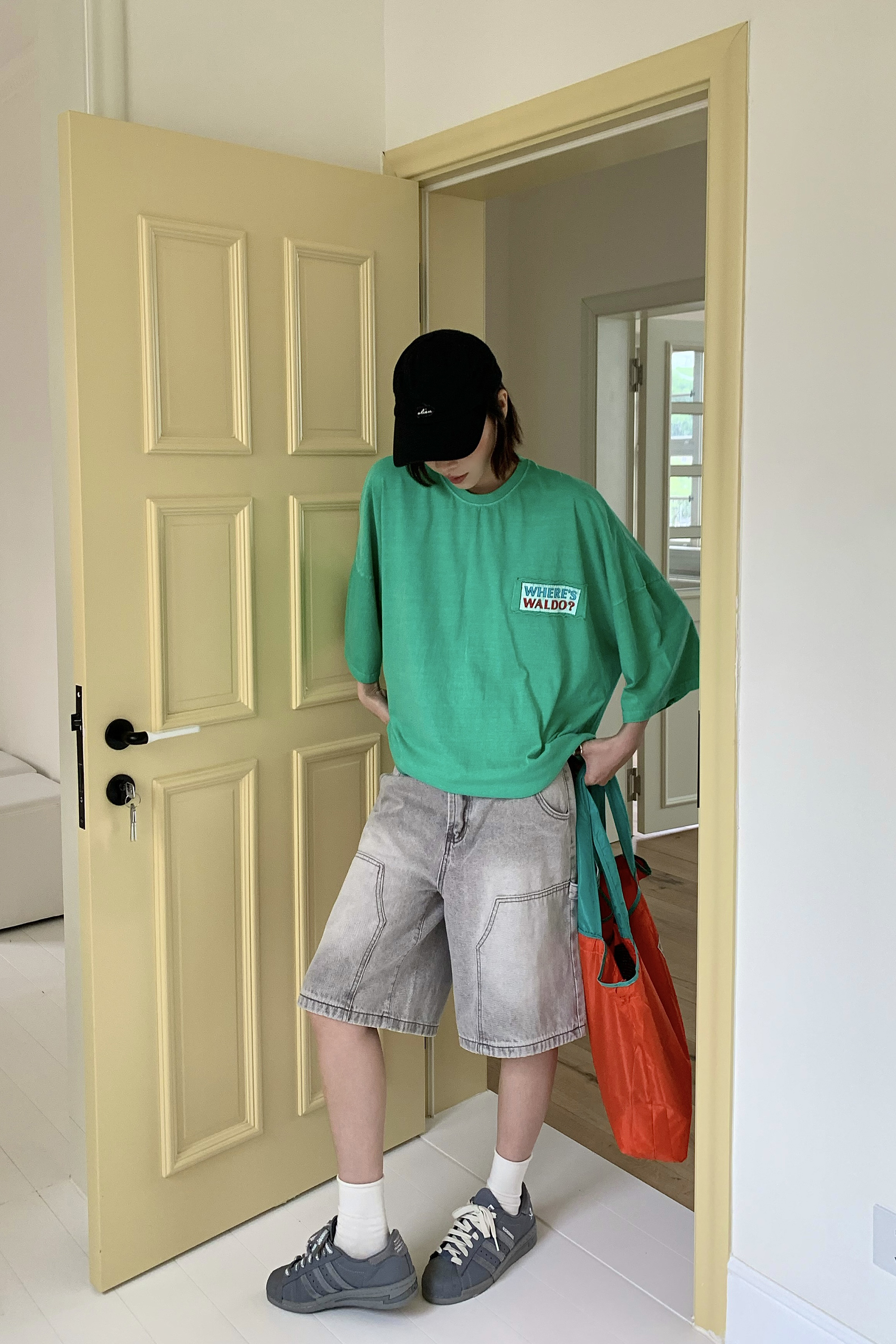 夏日淺刷色牛仔五分褲 2色