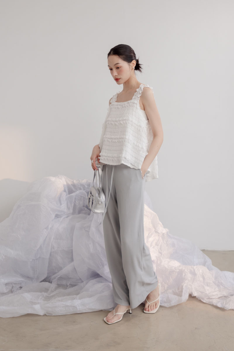 日系層次荷葉背心