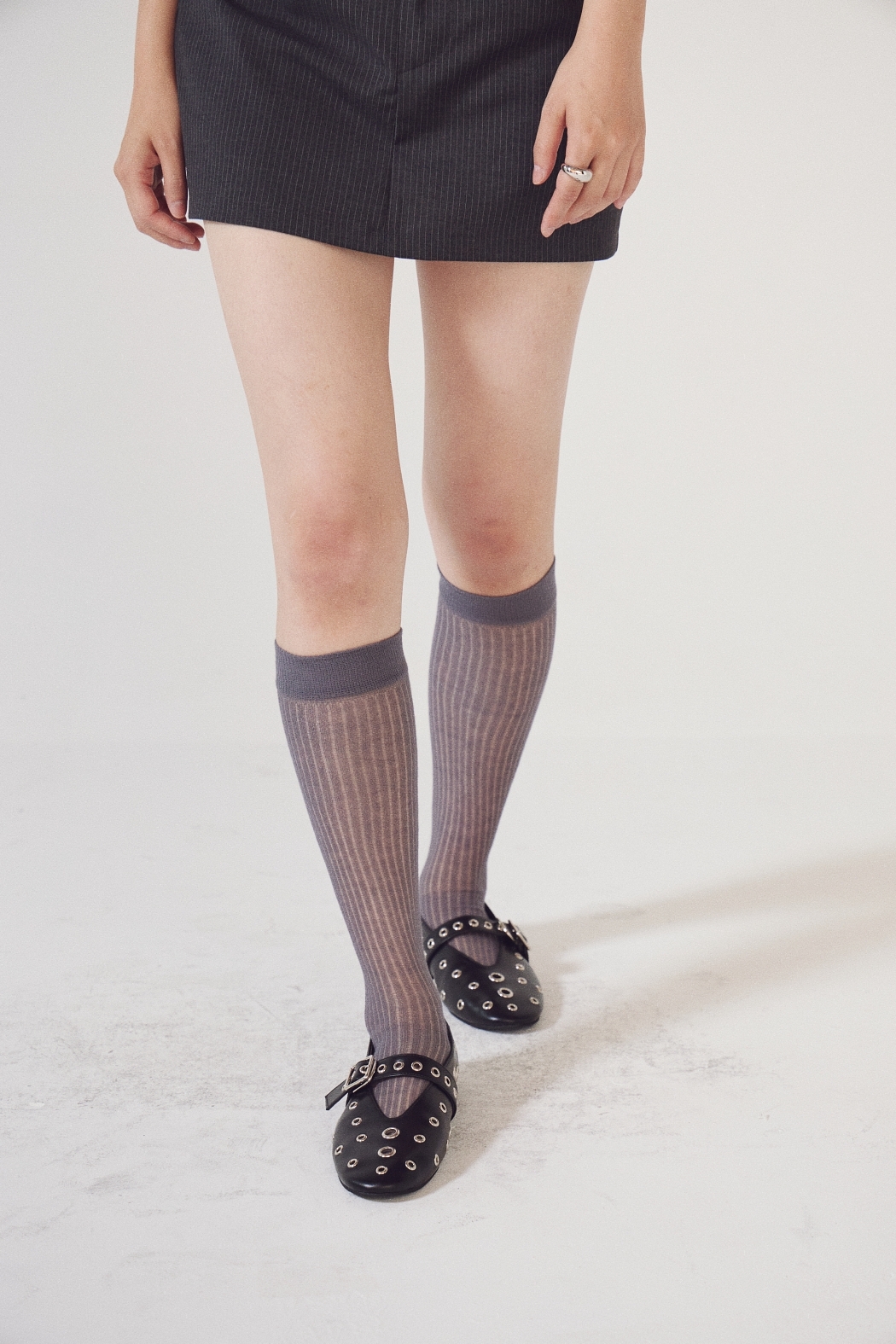 【現貨/穿拍樣品】鉚釘皮革芭蕾鞋-黑